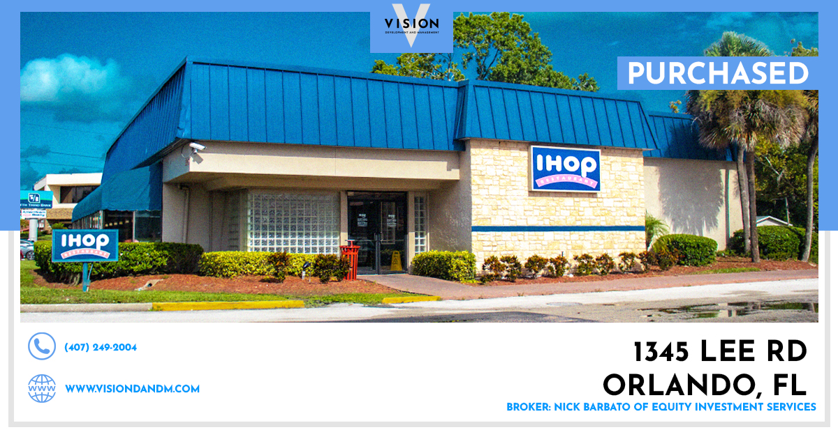 PURCHASED- 1345 Lee Rd Orlando, FL - Vision Development And Management